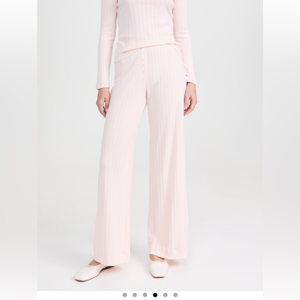LESET pointelle boxer pants in Pink. XS. NWT